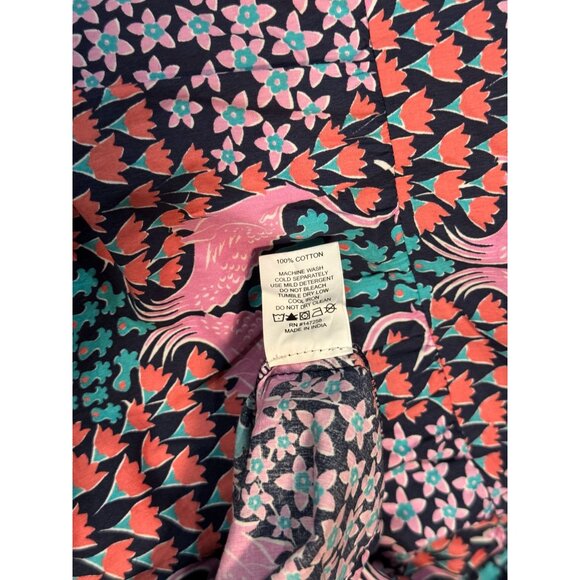 NEW Simply Southern Womens XL Ruffle Sleeve Flamingo Dress 100% Cotton Boho Chic - Picture 3 of 14